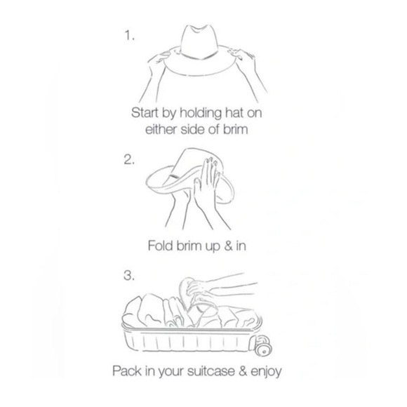 Hat Attack | Travel Packable Hat Chapeau Fringed Tan Grossgrain Ribbon Trim | OS main image 5